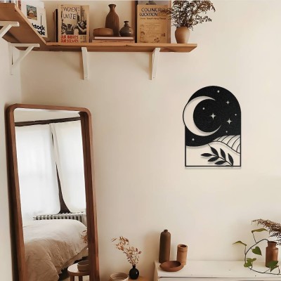 Bohem Ay ve Gece Manzarası Metal Duvar Dekoru