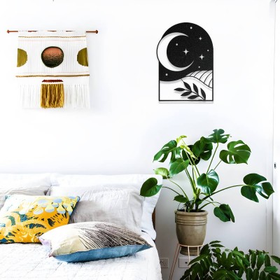 Bohem Ay ve Gece Manzarası Metal Duvar Dekoru
