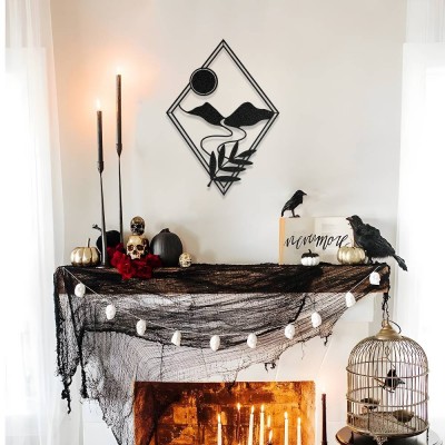 Dağ ve Güneş Temalı Metal Duvar Dekoru