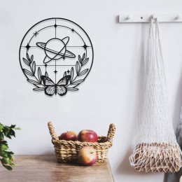 Galaksi ve Doğa Temalı Metal Duvar Dekoru