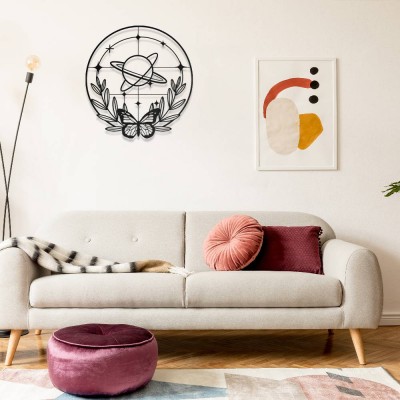 Galaksi ve Doğa Temalı Metal Duvar Dekoru