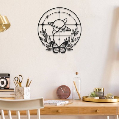 Galaksi ve Doğa Temalı Metal Duvar Dekoru