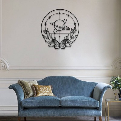 Galaksi ve Doğa Temalı Metal Duvar Dekoru