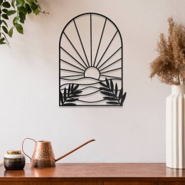 Gün Batımı Manzaralı Modern Metal Duvar Dekoru