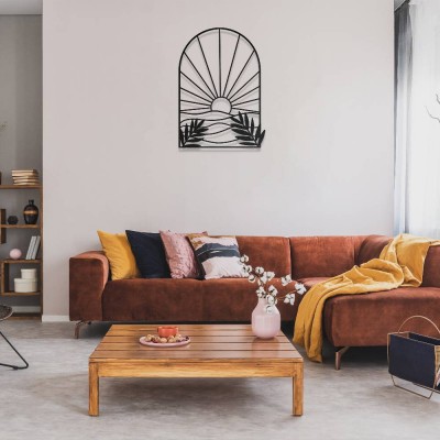 Gün Batımı Manzaralı Modern Metal Duvar Dekoru