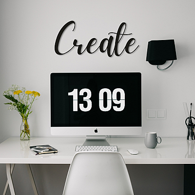 create Duvar Oda Ev Aksesuarı Metal Tablo 