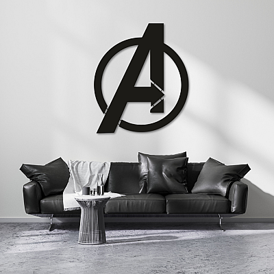 Avengers Duvar Oda Ev Aksesuarı Metal Tablo 