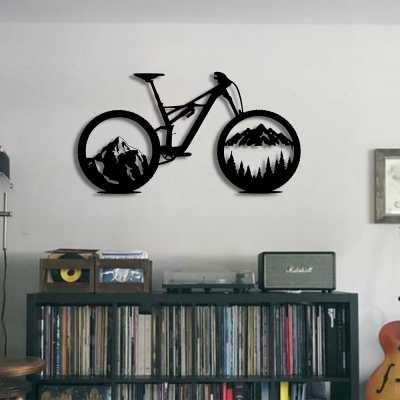 Doğa Bisikleti Duvar Oda Ev Aksesuarı Metal Tablo 