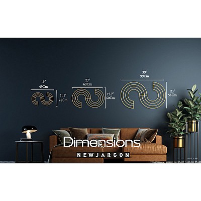 Minimal Döngü Duvar Oda Ev Aksesuarı Metal Tablo 