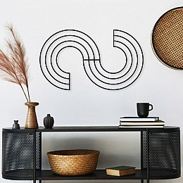 Minimal Döngü Duvar Oda Ev Aksesuarı Metal Tablo 