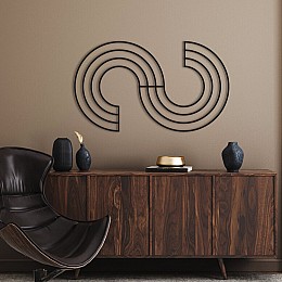 Minimal Döngü Duvar Oda Ev Aksesuarı Metal Tablo 