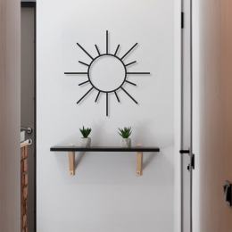 Minimal Güneş Duvar Oda Ev Aksesuarı Metal Tablo 