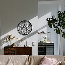 Yapraklar Duvar Oda Ev Aksesuarı Metal Tablo 