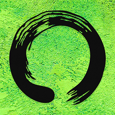 NEW JARGON Zen Yoga Enso Çemberi Metal Dekoratif İç Mekan İçin Metal Tablo 50x50 cm