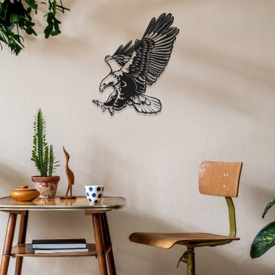 Kartal Metal Duvar Tablosu – Modern Kartal Figürlü Metal Dekor