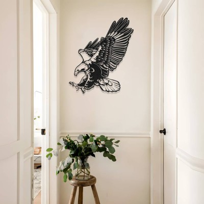 Kartal Metal Duvar Tablosu – Modern Kartal Figürlü Metal Dekor