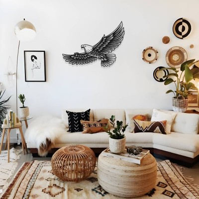 Uçan Kartal Metal Duvar Tablosu – Modern Kartal Duvar Dekoru