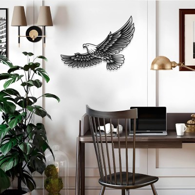 Uçan Kartal Metal Duvar Tablosu – Modern Kartal Duvar Dekoru