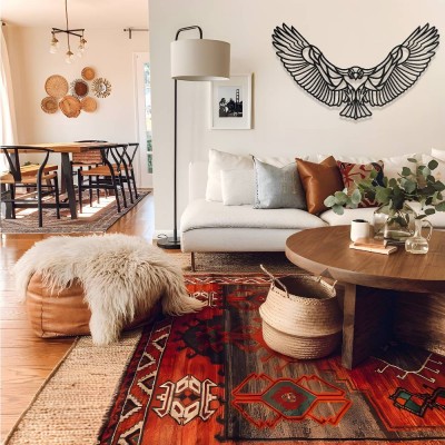 Kartal Silüet Metal Duvar Dekoru – Modern Ev Aksesuarı