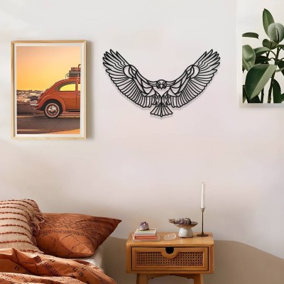 Kartal Silüet Metal Duvar Dekoru – Modern Ev Aksesuarı