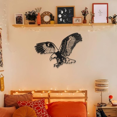 Kartal Metal Duvar Tablosu – Uçan Kartal Metal Dekoru