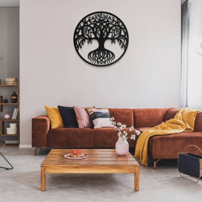 Hayat Ağacı Metal Duvar Tablosu - Modern Metal Duvar Sanatı