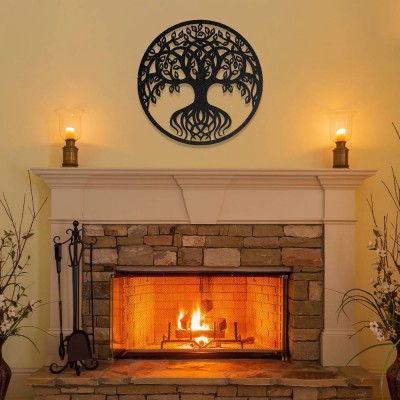 Hayat Ağacı Metal Duvar Tablosu - Modern Metal Duvar Sanatı