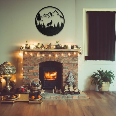 Uluyan Kurt Metal Duvar Dekoru – Doğa Temalı Metal Tablo