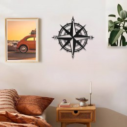 Denizci Pusulası Metal Duvar Dekoru