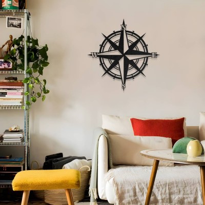 Denizci Pusulası Metal Duvar Dekoru