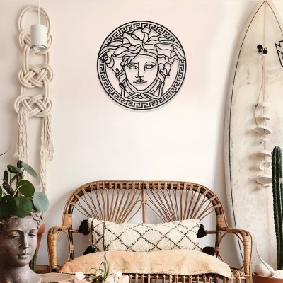 Medusa Metal Duvar Tablosu – Antik Yunan Mitolojisi Dekoru