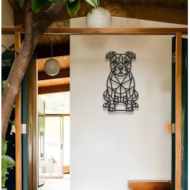 Geometrik Köpek Duvar Sanatı, Siyah Metal Tel Duvar Heykeli, Köpek Severler İçin Modern Ev Dekoru, Minimalist Duvar Panosu, Evcil Hayvan Sahiplerine Hediye