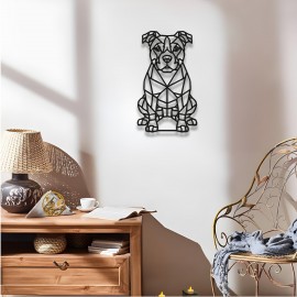 Geometrik Köpek Duvar Sanatı, Siyah Metal Tel Duvar Heykeli, Köpek Severler İçin Modern Ev Dekoru, Minimalist Duvar Panosu, Evcil Hayvan Sahiplerine Hediye