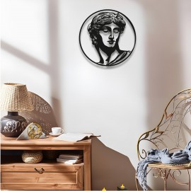 Apollo Metal Duvar Dekoru, Yunan Tanrısı Temalı Dekorasyon, Siyah Metal Minimalist Duvar Panosu, Klasik Büst Sanatı, Sanatseverlere Ev Dekoru, Özel Hediye
