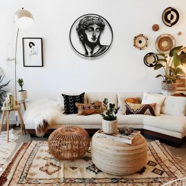 Apollo Metal Duvar Dekoru, Yunan Tanrısı Temalı Dekorasyon, Siyah Metal Minimalist Duvar Panosu, Klasik Büst Sanatı, Sanatseverlere Ev Dekoru, Özel Hediye