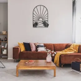 Gün Batımı Manzaralı Modern Metal Duvar Dekoru