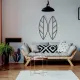 2 Set Yaprak Duvar Oda Ev Aksesuarı Dekoratif Metal Tablo 