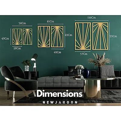 Art Deco 2'li Set Duvar Oda Ev Aksesuarı Metal Tablo,Duvar Süsü Ve Duvar Aksesuarı 