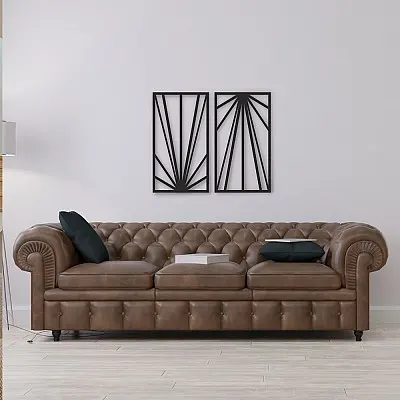 Art Deco 2'li Set Duvar Oda Ev Aksesuarı Metal Tablo,Duvar Süsü Ve Duvar Aksesuarı 