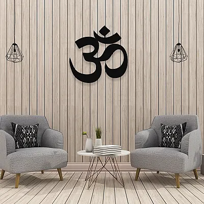 NEW JARGON Ohm "Om" Yoga Sembolü Metal Duvar Dekoru İç Mekan İçin Metal Tablo 50x50 Cm