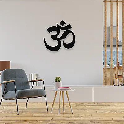 NEW JARGON Ohm "Om" Yoga Sembolü Metal Duvar Dekoru İç Mekan İçin Metal Tablo 50x50 Cm