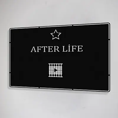 Benim Favori Dizim After Life Tasarım Metal Tablosu 50x32cm