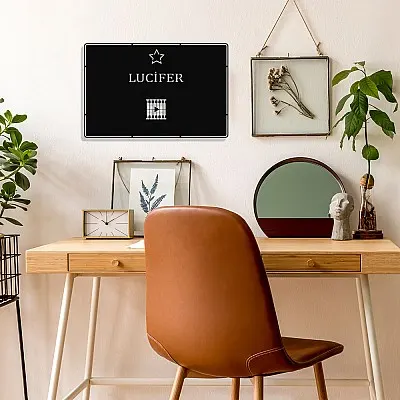 Benim Favori Dizim Lucifer Tasarım Metal Tablosu 50x32cm