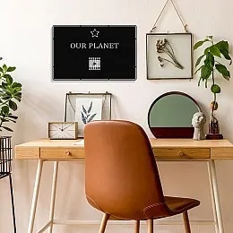 Benim Favori Dizim Our Planet Tasarım Metal Tablosu 50x32cm