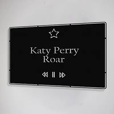 Benim Favori Şarkı Roar ve Şarkıcım Katy Perry Tasarım Metal Tablosu 50x32cm