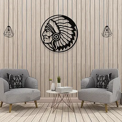 NEW JARGON Çerçeve İçinde Kızıldereli Metal Dekoratif İç Mekan İçin Metal Tablo 50x50 Cm