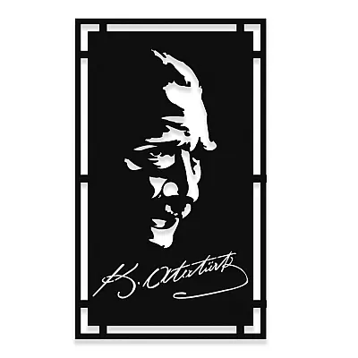NEW JARGON Çerçeve İçinde Mustafa Kemal Atatürk Potresi Metal Dekoratif İç Mekan İçin Metal Tablo 50x30 cm NEW JARGON Çerçeve İçinde Mustafa Kemal Atatürk Potresi Metal Dekoratif İç Mekan İçin Metal Tablo 50x30 cm