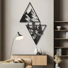 Doğa Temalı Duvar Oda Ev Aksesuarı Metal Tablo 