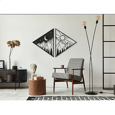 Doğal Döngü Metal Tablo - Duvar ve Oda Aksesuarı, Modern Doğa Temalı Dekoratif Metal Sanat Doğal Döngü Metal Tablo - Duvar ve Oda Aksesuarı, Modern Doğa Temalı Dekoratif Metal Sanat
