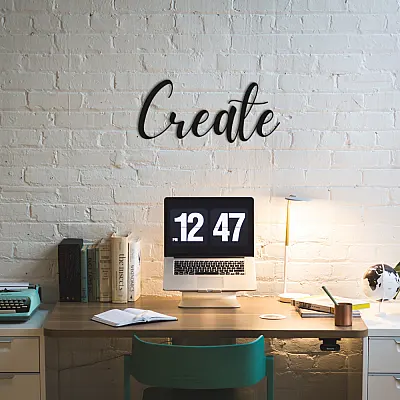 create Duvar Oda Ev Aksesuarı Metal Tablo 